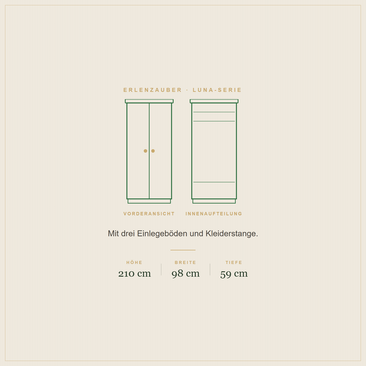 LUNA Kleiderschrank, Ansicht 2
